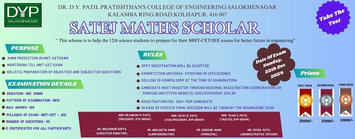 DR. D.Y. PATIL PRATISHTHAN'S COLLEGE OF ENGINEERING Salokhenagar Kalamba Ring Road,Kolhapur. 416 007 (2)